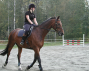 Erika och Tuffe hopptränar
